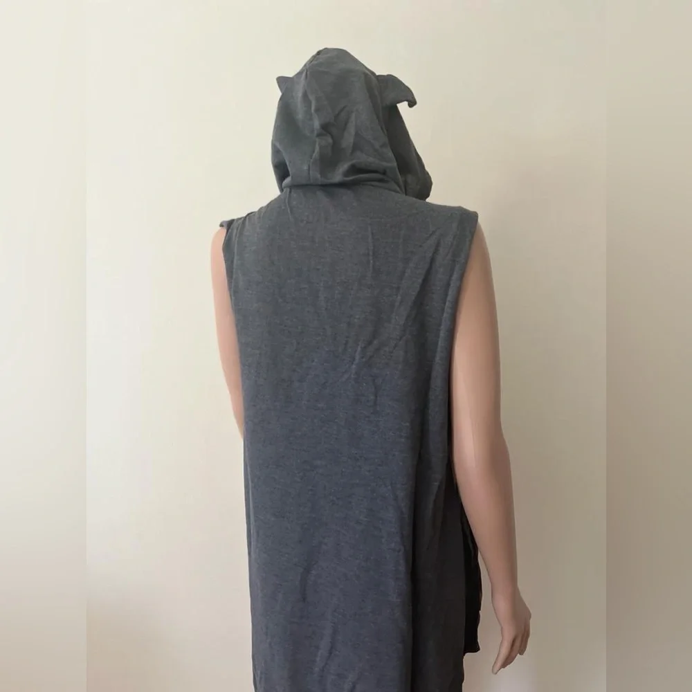 Brand new mewgaroo pet holder cat eared pouch sweatshirt hoodie top grey small - Picture 7 of 7